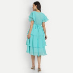 Flutter Sleeves Georgette One Piece Dress